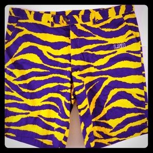 Mens LSU GOLF SHORTS BY LOUDMOUTH Size 44